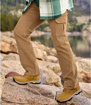 Pantalon Cargo en Velours Côtelé 