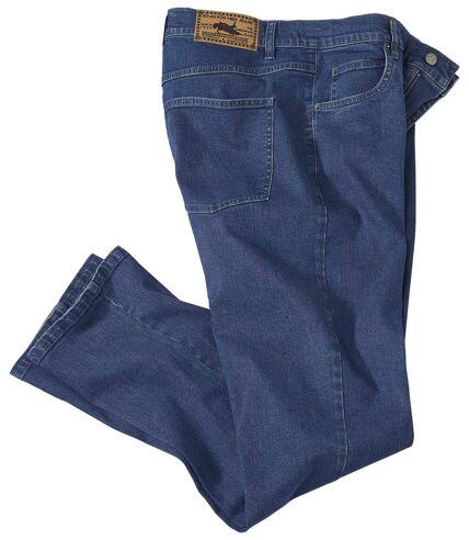 Blauwe regular stretch jeans 