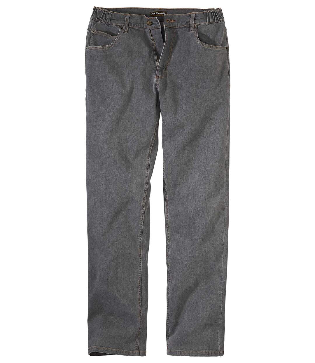 Graue Regular-Jeans „Stretch Komfort”