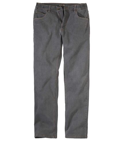 Graue Regular-Jeans Stretch Komfort