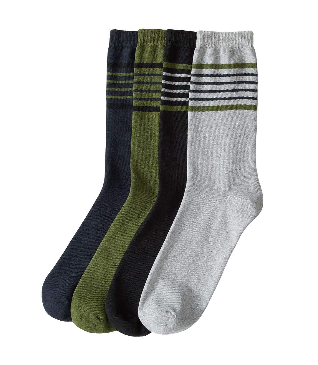 Lot de 4 Paires de Chausettes Rayées-1