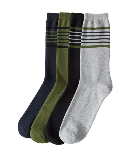 Lot de 4 Paires de Chausettes Rayées 