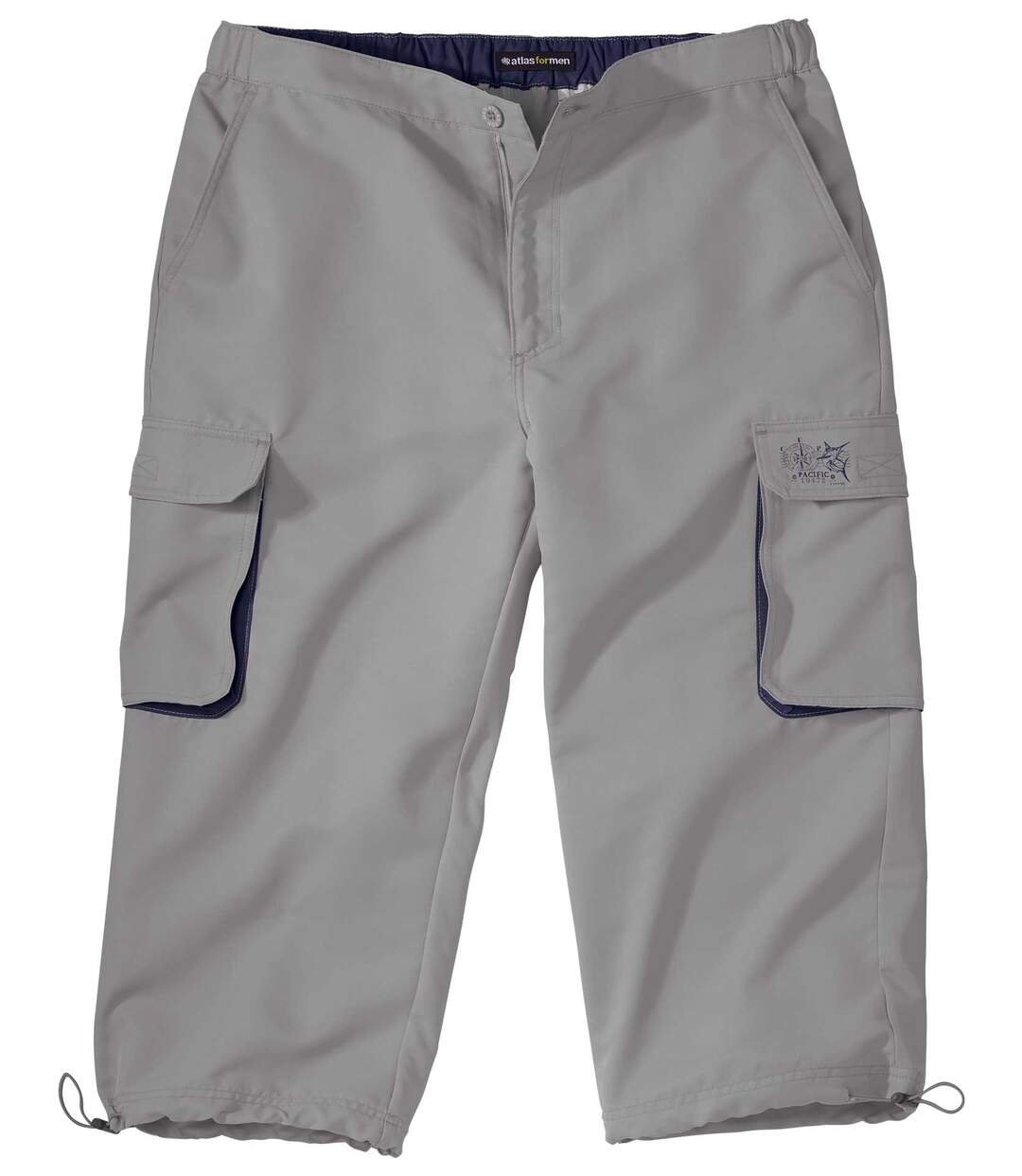 Men's Grey Seaside Cropped Trousers Atlas For Men