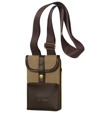 Men's Camel & Brown Cross Body Bag 