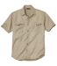 Men's Beige Short-Sleeved Safari Shirt