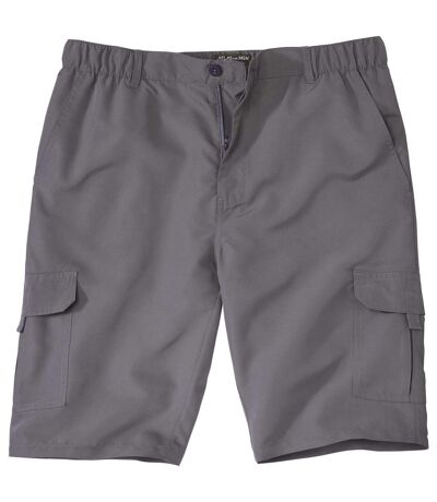 Men's Grey Microfibre Summer Shorts