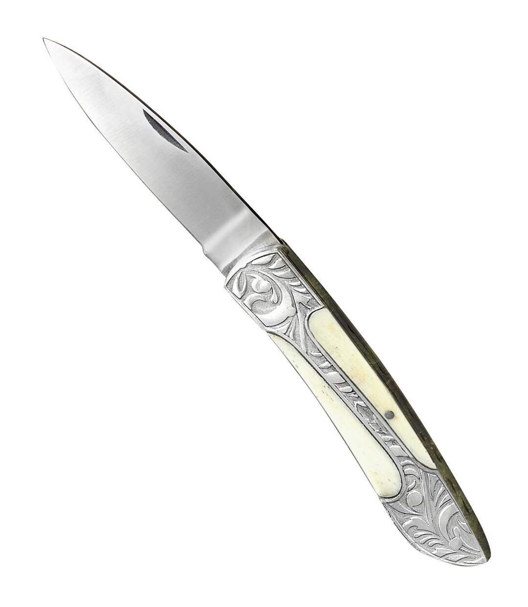 Zavírací nůž se střenkou z kosti a cizelovaného kovu Atlas For Men
