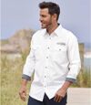 Men's White Pilot-Style Shirt Atlas For Men