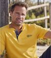 Pack of 3 Men's Henley T-Shirts - Yellow Navy Green Atlas For Men