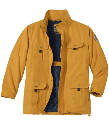 Men's Ochre Multi-Pocket Parka - Water-Repellent   