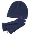 Fleece Hat & Gloves Set - Navy Atlas For Men