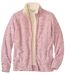 Women's Pink Knitted Jacket-4