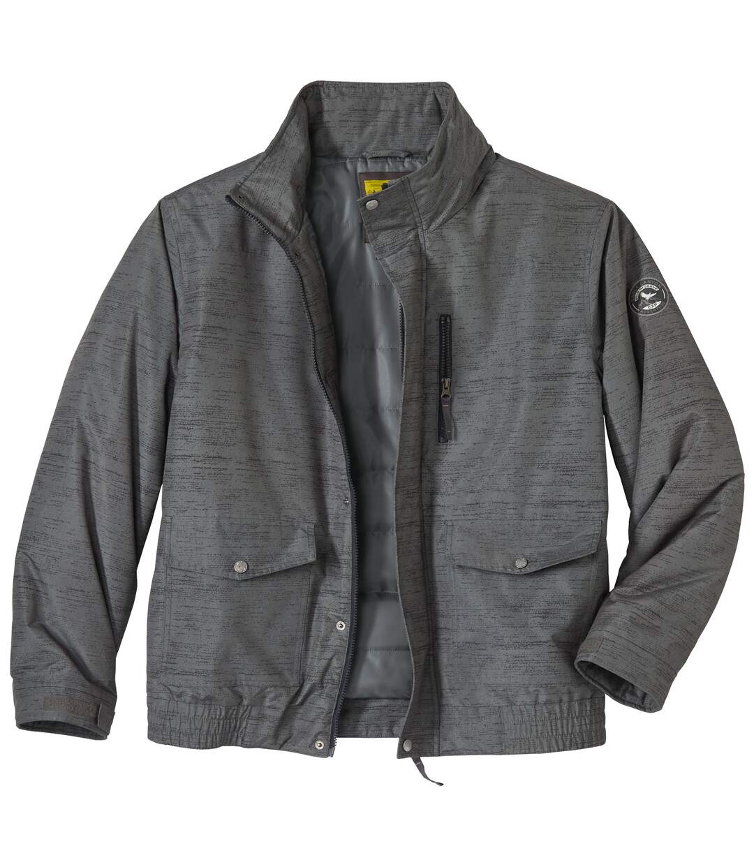 Men's Grey Microfibre Jacket - Water-Repellent-5