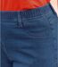 Women's Stretchy Denim Capri Pants - Blue
