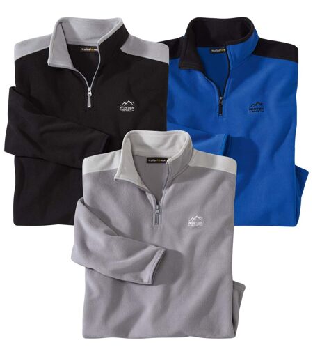 Pack of 3 Men's Microfleece Jumpers