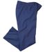 Men's Blue Cotton/Linen Stretch Pants