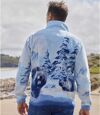 Men's Full Zip Fleece Jacket - Ice Blue Atlas For Men