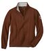 Men's Red Cable Knit Sweater - Half Zip