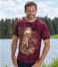 Men's Burgundy Tie-Dye T-Shirt