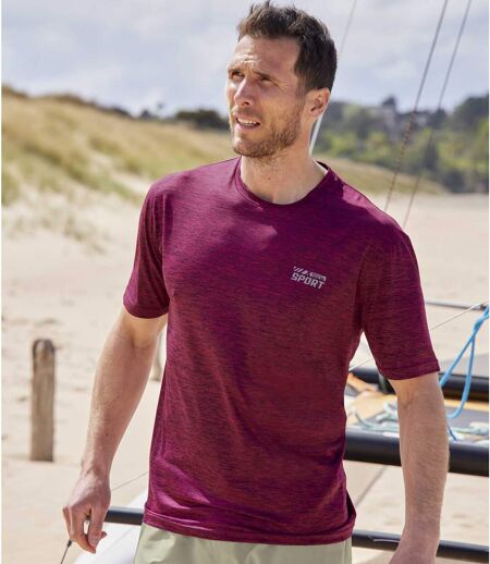  Pack of 3 Men's Classic T-Shirts - Burgundy Green Blue