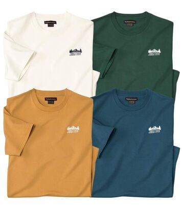 Lot de 4 Tee-Shirts Coton Unis Nature 