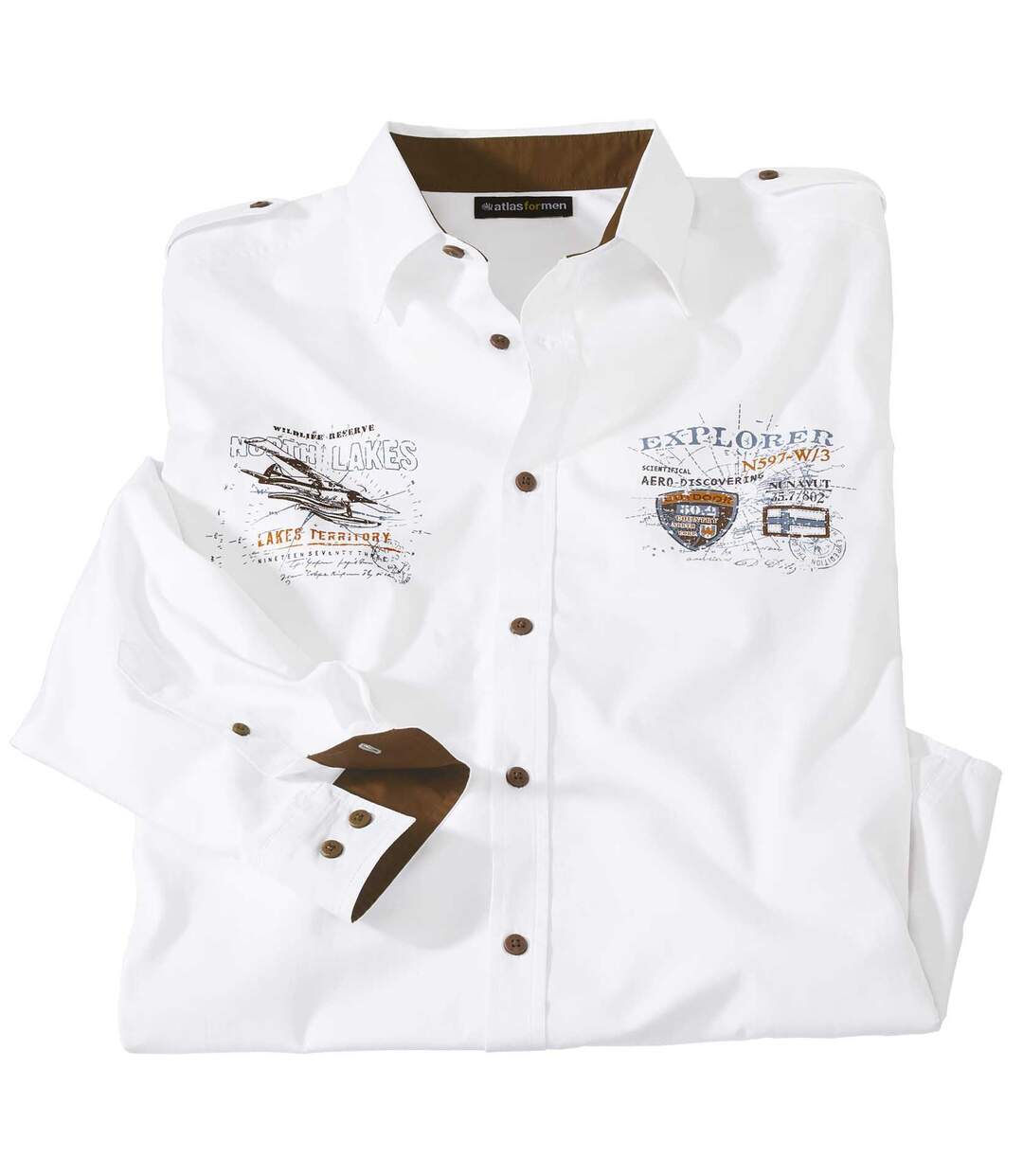 Men's White Aviator Shirt-4