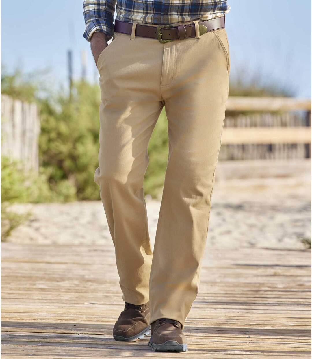 Béžové chino kalhoty  Atlas For Men