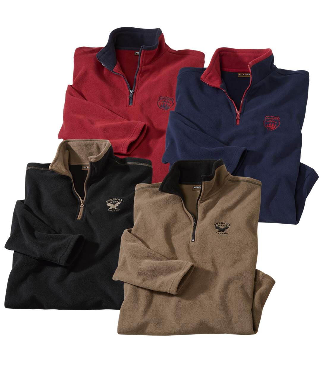 Pack of 4 Men's Cosy Microfleece Jumpers-1