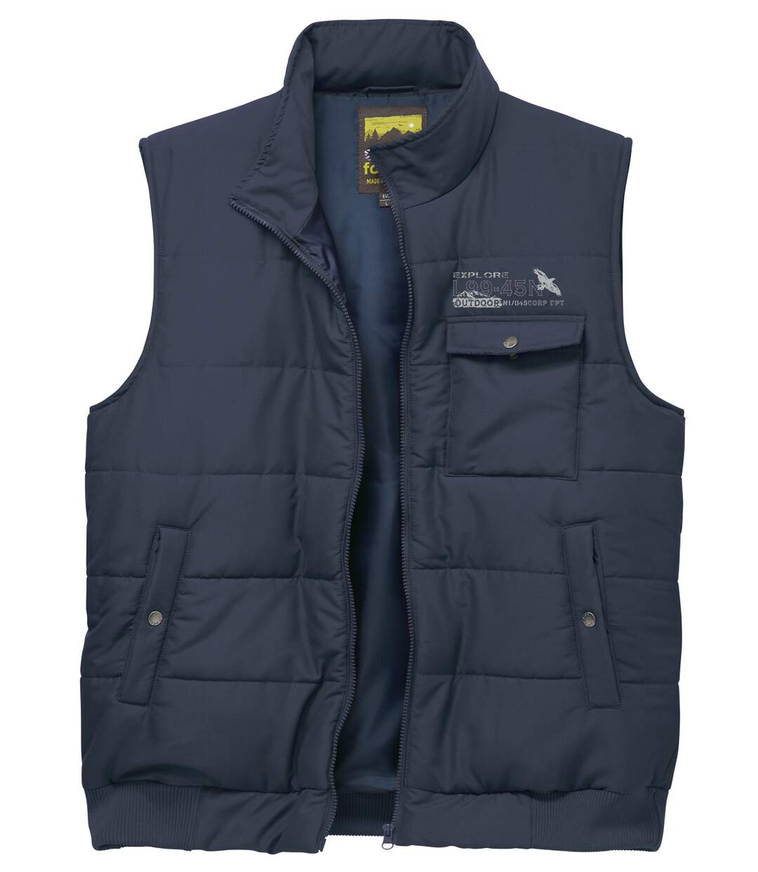 Men's Navy Multi-Pocket Padded Gilet-4
