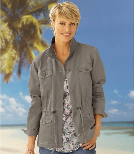 Women's Light Safari Jacket - Tan