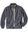 Zateplený sveter na zips s melírovaným efektom Atlas For Men