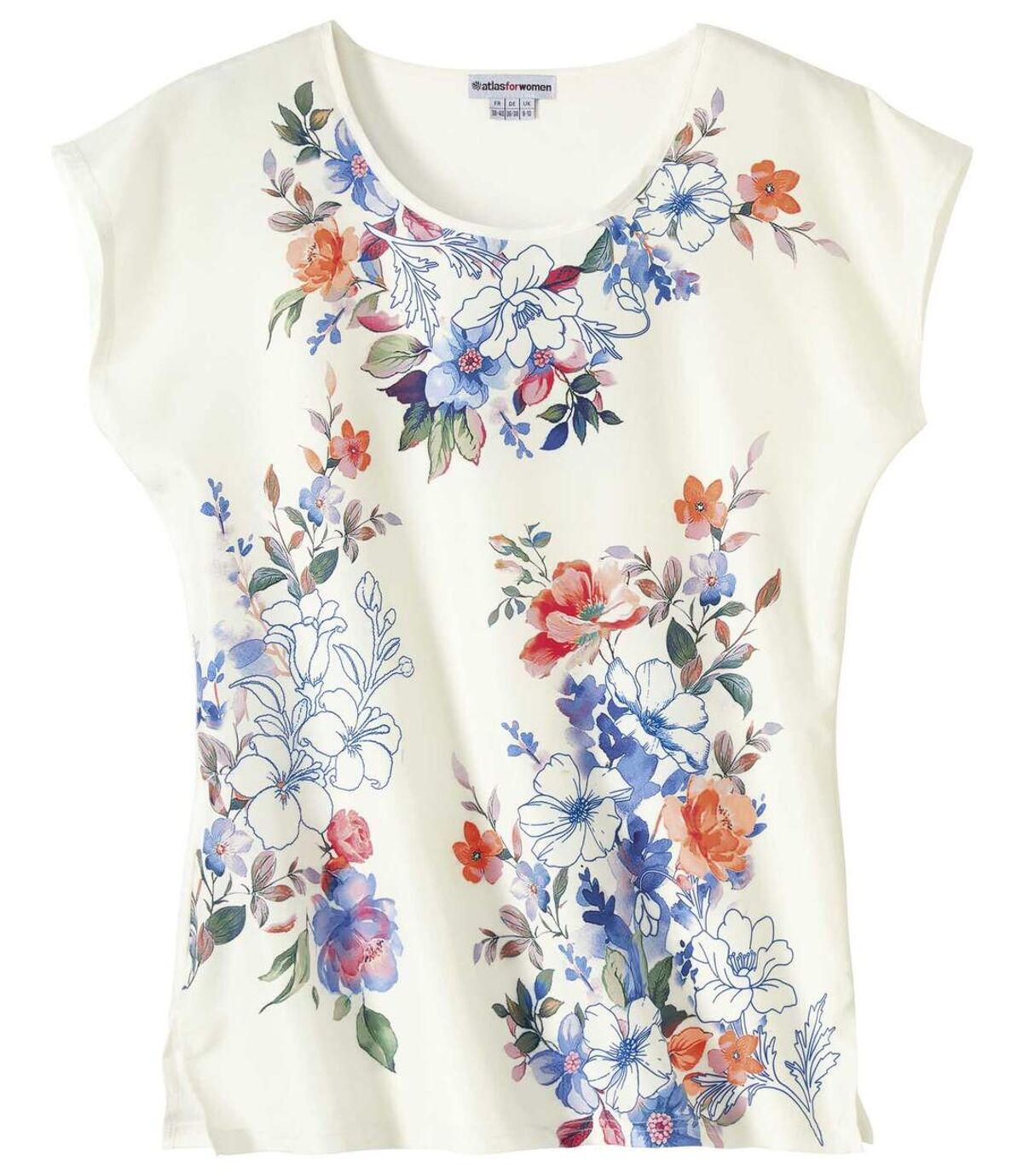 Tunika aus Material-Mix mit Blumenaufdruck Atlas For Men