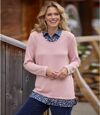 Dünner 2-in-1-Pullover mit Hemdeinsätzen Atlas For Men