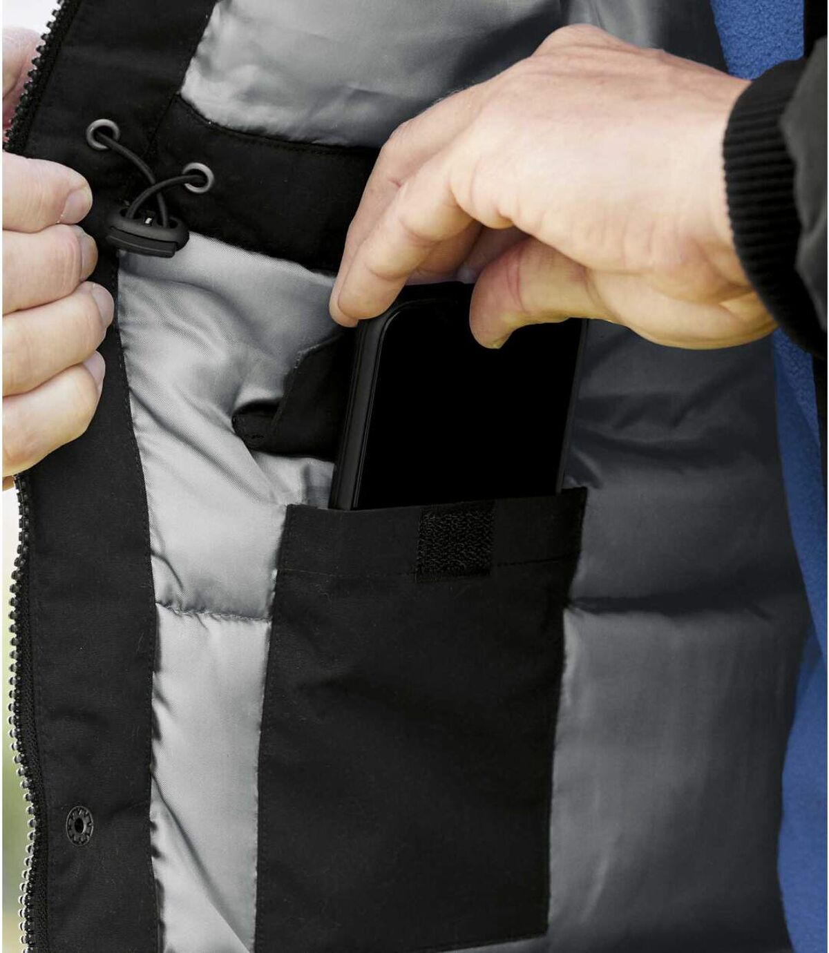 Men's Black Hooded Multi-Pocket Parka - Water-Repellent Atlas For Men