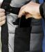 Men's Black Hooded Multi-Pocket Parka - Water-Repellent