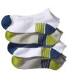 Pack of 4 Pairs of Men's Sport Socks - White Grey Atlas For Men