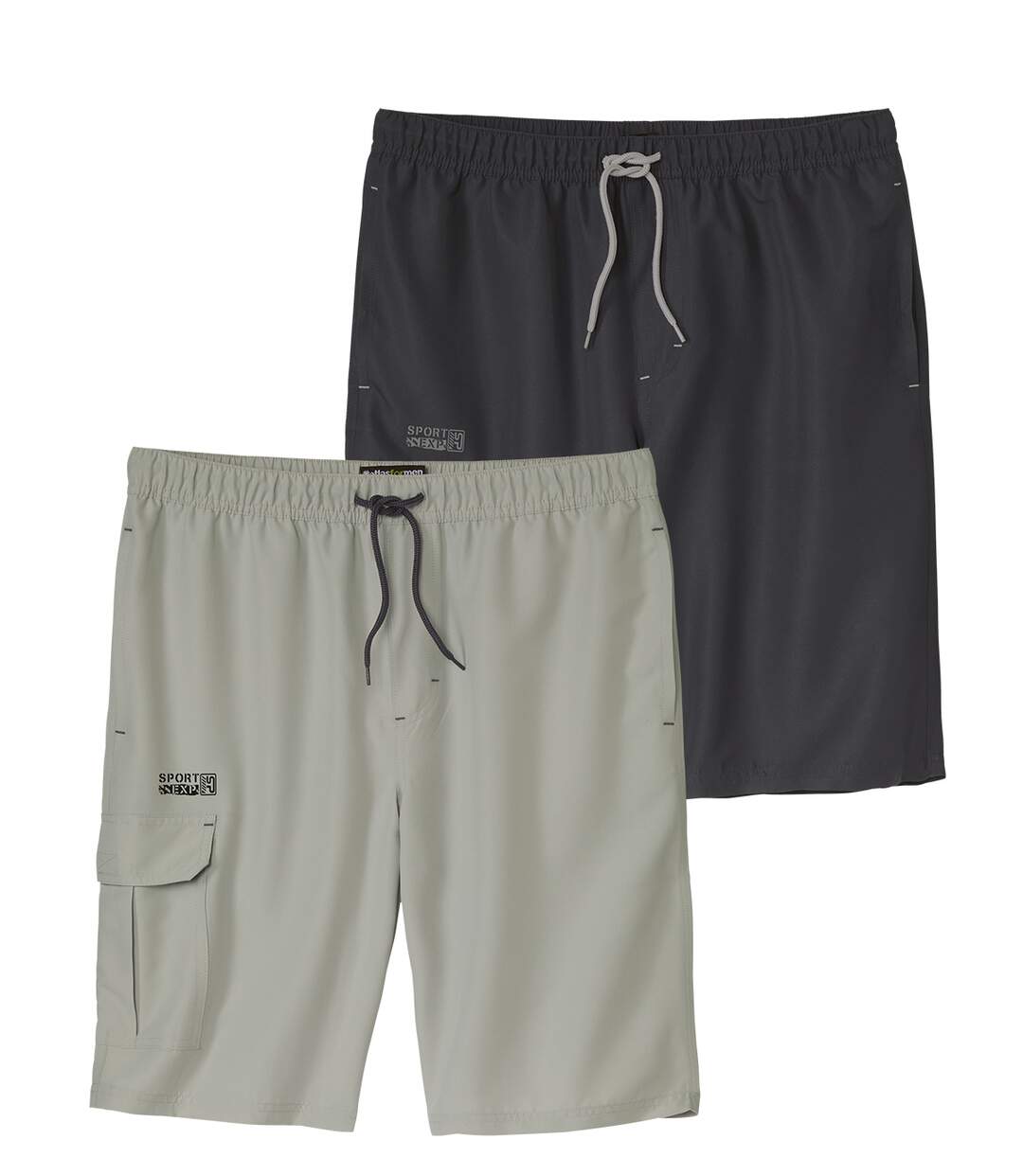 Le Lot de 2 Bermudas Cargo en Microfibre-3