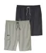 Le Lot de 2 Bermudas Cargo en Microfibre-3