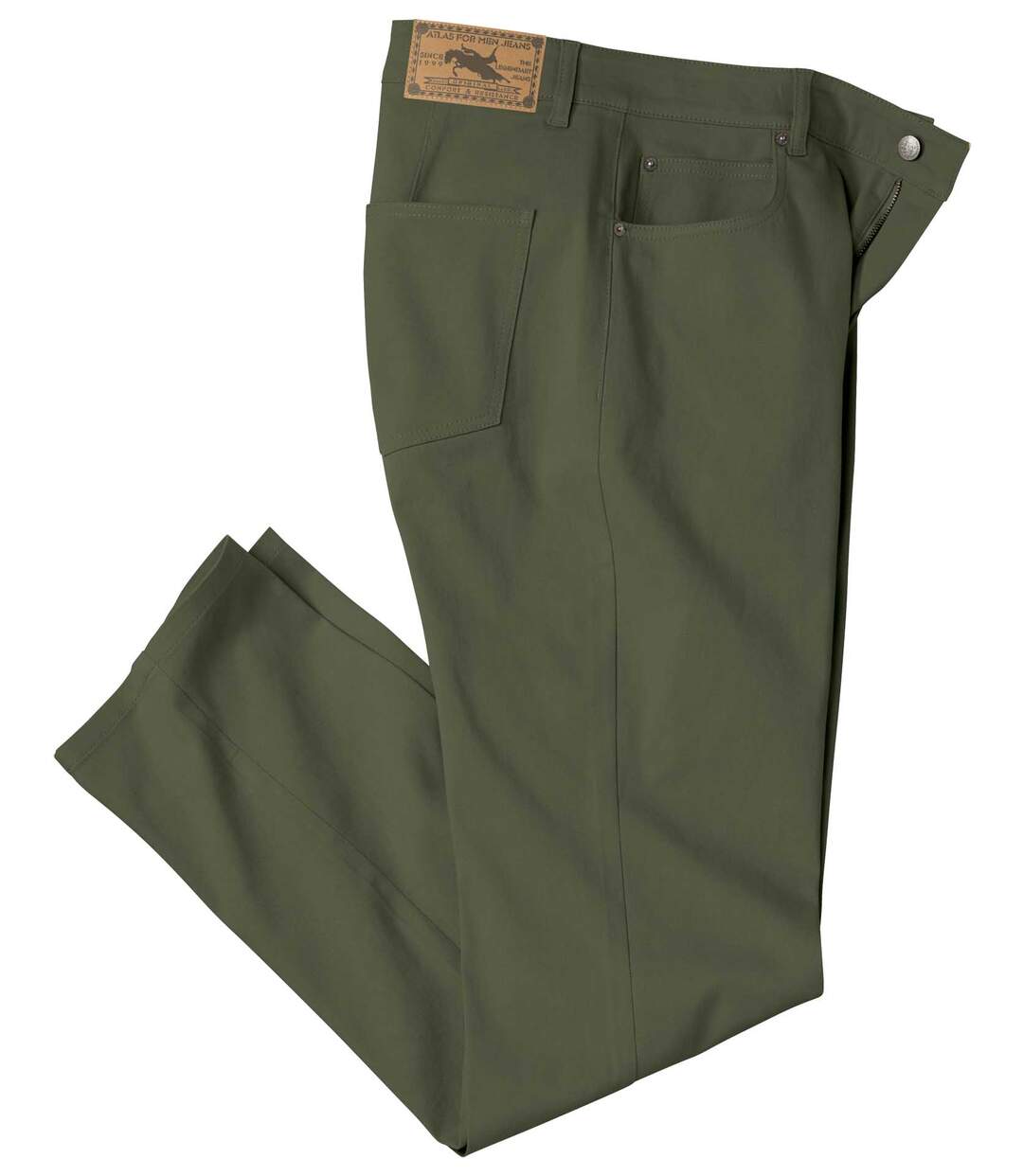 Pantalon coupe droite en sergé homme - kaki