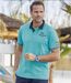 Pack of 2 Men's Polo Shirts - Turquoise Black 