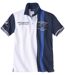 Men's Navy & White Piqué Polo Shirt  