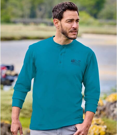 Set van 2 longsleeves met Henley kraag