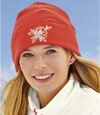 Women's Embroidered Fleece Hat - Orange  Atlas For Men