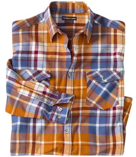 Men's Autumnal Checked Flannel Shirt