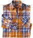 Men's Autumnal Checked Flannel Shirt