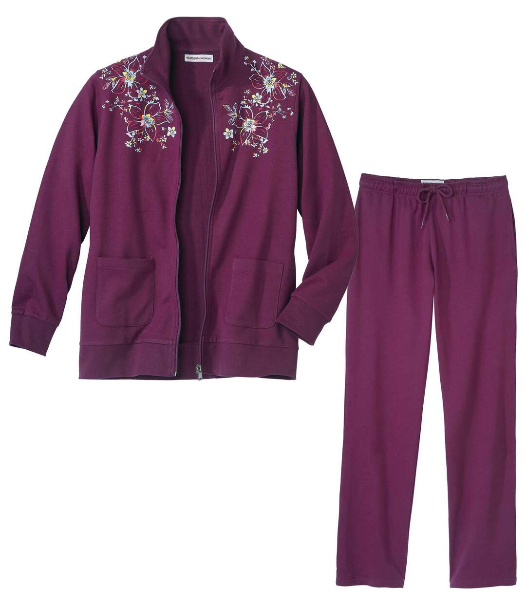 Molton huispak met bloemenprint-2