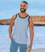 Pack of 3 Men's Beach Vests - Blue Navy Red-2