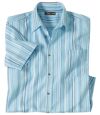 Gestreiftes Hemd Athena aus Krepp-Stoff Atlas For Men