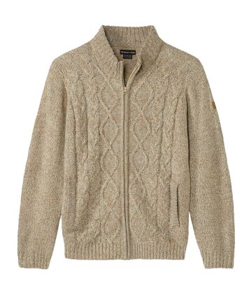 Gilet Tricot Chiné Torsadé