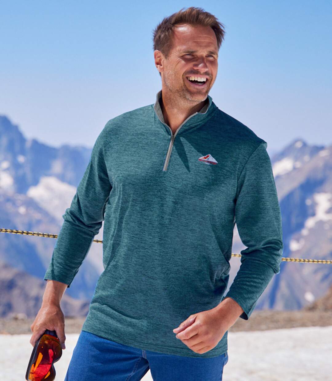 2er-Pack Poloshirts Mountain mit Reissverschluss